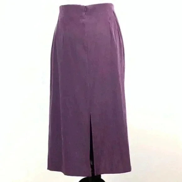 Long purple womens skirt size PL stretch career